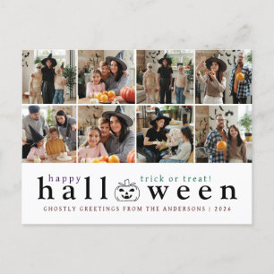 Cartes Pour Fêtes Annuelles Minimaliste moderne Éffrayant Happy Halloween 6 Ph