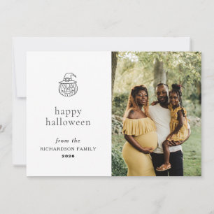 Cartes Pour Fêtes Annuelles Minimaliste moderne Éffrayant Joyeux Halloween 1 P