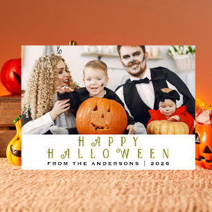 Cartes Pour Fêtes Annuelles Minimaliste moderne Éffrayant Joyeux Halloween 1 P
