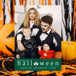 Cartes Pour Fêtes Annuelles Minimaliste moderne Éffrayant Joyeux Halloween 1 P