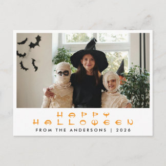 Cartes Pour Fêtes Annuelles Minimaliste Moderne Effrayant Joyeux Halloween 1 P