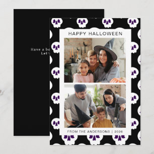 Cartes Pour Fêtes Annuelles Minimaliste moderne Éffrayant Joyeux Halloween 2 P