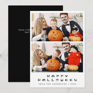 Cartes Pour Fêtes Annuelles Minimaliste moderne Éffrayant Joyeux Halloween 2 P