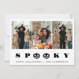 Cartes Pour Fêtes Annuelles Minimaliste Moderne Effrayant Joyeux Halloween 3 P