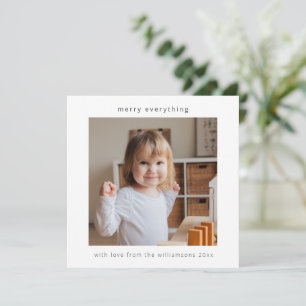 Cartes Pour Fêtes Annuelles Minimaliste Moderne Joyeux Tout 2 Photo Carré