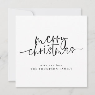 Cartes Pour Fêtes Annuelles Minimaliste N'importe quelle couleur Joyeux Carré 