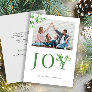Cartes Pour Fêtes Annuelles Minimaliste photo vert moderne