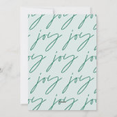 Cartes Pour Fêtes Annuelles minimum moderne 1 script photo joie verte (Dos)