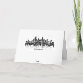 Cartes Pour Fêtes Annuelles Minneapolis Minnesota Skyline (Dos)