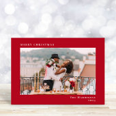Cartes Pour Fêtes Annuelles Minuscule moderne Joyeux Noël photo rouge