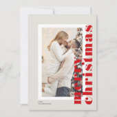 Cartes Pour Fêtes Annuelles Minuscule moderne Joyeux Noël Script photo (Devant)