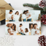 Cartes Pour Fêtes Annuelles Minuscule Noël moderne Famille Photoshoot Vert<br><div class="desc">Célébrez les vacances avec une touche d'élégance moderne en utilisant notre Simple Modern Christmas Family Photoshoot Collage Holiday Card. Cette carte, conçue avec soin, embrasse l'esprit de famille et la joie de la saison festive, vous permettant de mettre en valeur vos souvenirs chéris dans une belle mise en page personnalisable....</div>