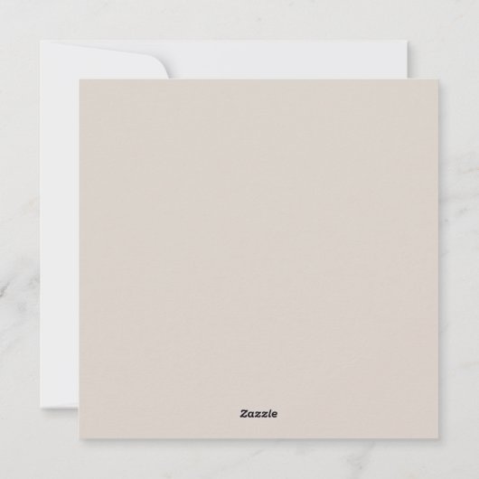 Cartes Pour Fêtes Annuelles Minuscule photo moderne Marié Noël Taupe (Dos)