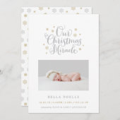 Cartes Pour Fêtes Annuelles Miracle de Noël (Devant / Derrière)