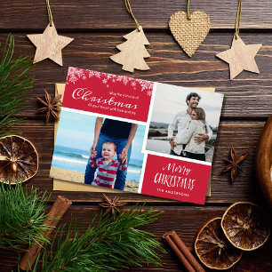 Cartes Pour Fêtes Annuelles Miracle of Christmas Two Photo Grey