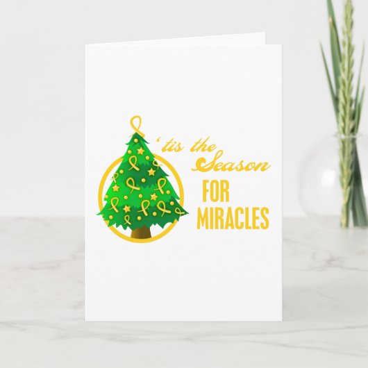 Cartes Pour Fêtes Annuelles Miracles de Noël de Cancer d'enfance (Devant)