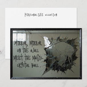 Cartes Pour Fêtes Annuelles Miroir Magique Sur Le Mur Rencontre La Voyante Bou