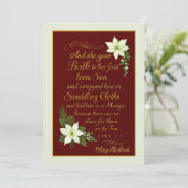 Cartes Pour Fêtes Annuelles Mis en colère - Luc 2:7 Bénédiction de Noël (Debout devant)