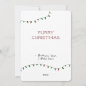 Cartes Pour Fêtes Annuelles Mischievous Kitty Funny Chat Oh Arbre de Noël (Dos)