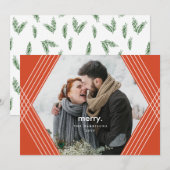 Cartes Pour Fêtes Annuelles Mise au point festive | 5x7 Horizontal Orange | (Devant / Derrière)