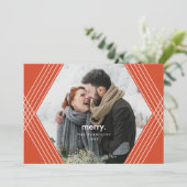 Cartes Pour Fêtes Annuelles Mise au point festive | 5x7 Horizontal Orange | (Debout devant)