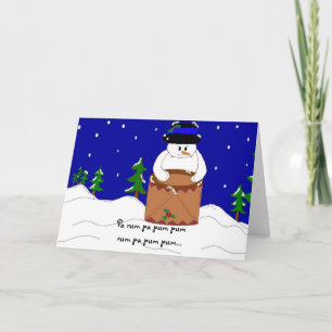 Cartes Pour Fêtes Annuelles Mise en tambour du bonhomme de neige
