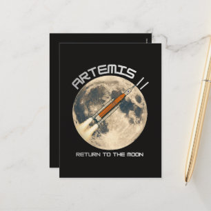Cartes Pour Fêtes Annuelles mission Artémis sur la Lune