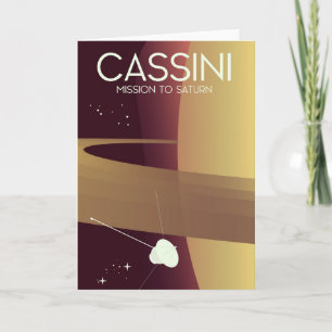 Cartes Pour Fêtes Annuelles Mission Cassini vers Saturne