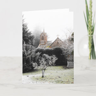 Cartes Pour Fêtes Annuelles Mist et gel le matin d'hiver