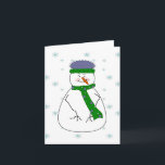 Cartes Pour Fêtes Annuelles Mister Snowman neige Whimsical Primitive Art<br><div class="desc">Un joyeux Mister Snowman se tient dans la neige et sourit aux gens qui passent. Ce design de carte serait parfait pour presque toutes les occasions que vous voulez envoyer un sourire à la façon de quelqu'un. Ajoutez du texte et faites-le pour une occasion spéciale comme Noël ou Anniversaire.</div>