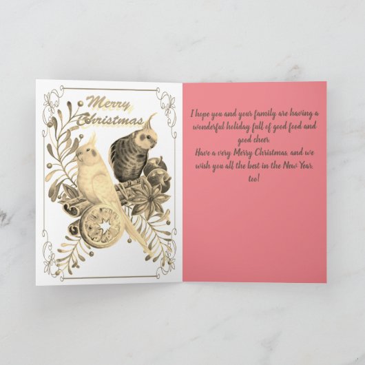 Cartes Pour Fêtes Annuelles Mistletoe à tête grise (Intérieur)