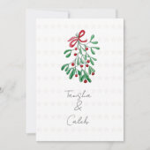 Cartes Pour Fêtes Annuelles Mistletoe aux baies rouges (Devant)