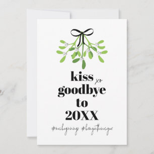 Cartes Pour Fêtes Annuelles Mistletoe Kiss Adieu Do Over Funny Humour