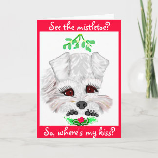 Cartes Pour Fêtes Annuelles Mistletoe Kisses