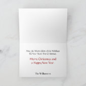 Cartes Pour Fêtes Annuelles Mistletoe rouge à ruban photo (Intérieur)