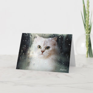 Cartes Pour Fêtes Annuelles Mistletoe the Silver Persian Blank Greeting