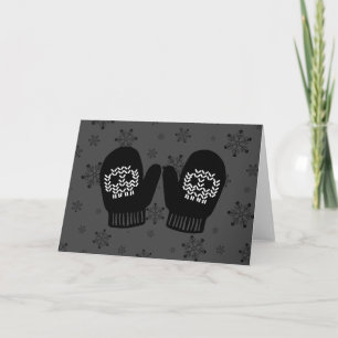 Cartes Pour Fêtes Annuelles Mittens crâne