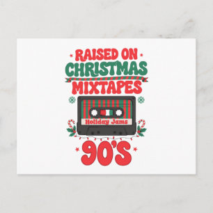 Cartes Pour Fêtes Annuelles Mixtapes de Noël des années 90 Cassette Rétro