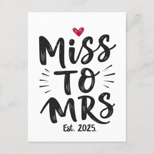 Cartes Pour Fêtes Annuelles Mlle à Mme Est. 2025 Mariage de femme mariée coupl