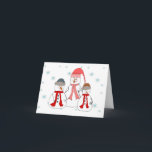 Cartes Pour Fêtes Annuelles Mlles Snowman, art lunatique d'enfants de<br><div class="desc">Mlles heureuses Snowman ou femme de neige se tient dans la neige avec ses bonhommes de neige de deux enfants souriant et saluant des personnes passant par. Ce design de carte serait grand pour à peu près n'importe quelle occasion que vous voulez pour envoyer à un sourire quelqu'un manière. Ajoutez...</div>