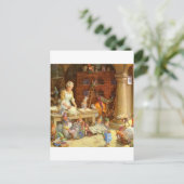 Cartes Pour Fêtes Annuelles Mme Claus Bakes Cookies with Père Noël Elves! (Debout devant)