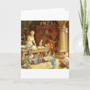 Cartes Pour Fêtes Annuelles Mme Claus Bakes Cookies with Père Noël Elves!