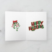 Cartes Pour Fêtes Annuelles Mme Claus embrassant Père Noël Card (Intérieur)