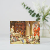 Cartes Pour Fêtes Annuelles Mme Claus et elfes de Santa faisant des biscuits (Debout devant)