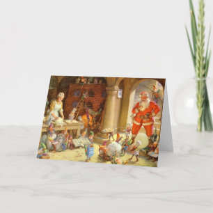 Cartes Pour Fêtes Annuelles Mme Claus & Santas Elves cuire des cookies de Noël