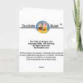 Cartes Pour Fêtes Annuelles Mme Ducky Claus (Dos)