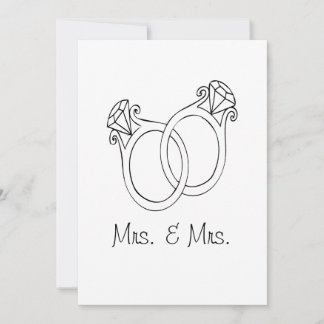 Cartes Pour Fêtes Annuelles Mme & Mme Mariage Card