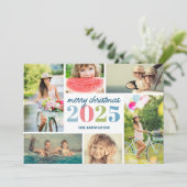 Cartes Pour Fêtes Annuelles Mod Joyeux Noël 6 Photo Collage (Debout devant)