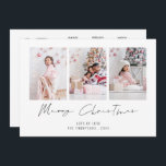 Cartes Pour Fêtes Annuelles Modern 3 Photo 2026 Calendrier Joyeux Noël<br><div class="desc">Famille moderne 3 Photos 2026 Calendrier Joyeux Noël. Disponible numériquement et imprimé. Joyeux Noël est dans un script stylé. Remplacez facilement l'échantillon de trois images par les vôtres et personnalisez avec vos noms sur le devant et joyeux voeux de nouvelle année sur le dos. Un calendrier pratique pour 2026 est...</div>