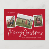 Cartes Pour Fêtes Annuelles Modern 3 Photo Collage Joyeux Noël (Devant)